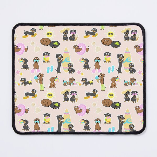 Item preview, Beach Day Dachshunds – Cute Summer Sausage Dog Pattern Pink designed and sold by Laura Deakin Artist.