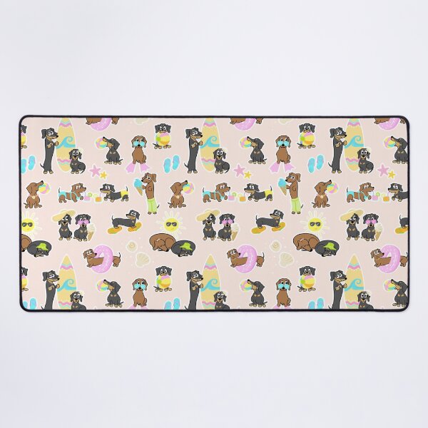 Item preview, Beach Day Dachshunds – Cute Summer Sausage Dog Pattern Pink designed and sold by Laura Deakin Artist.