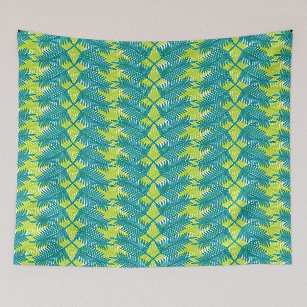 Item preview, Palm Fronds Green Blue designed and sold by Owen1976.