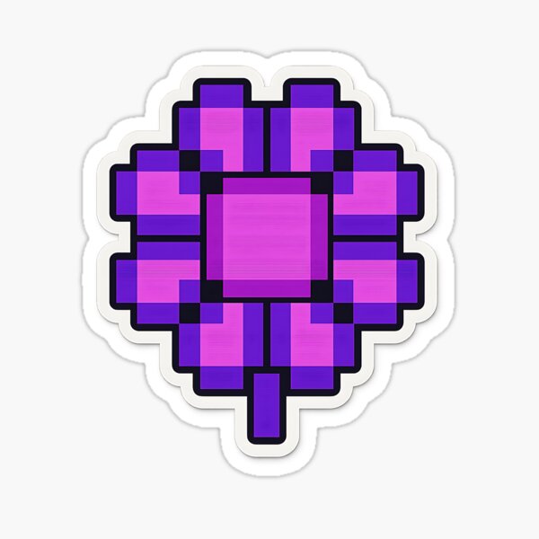 Item preview, Flor de píxel designed and sold by Throwback Trends.