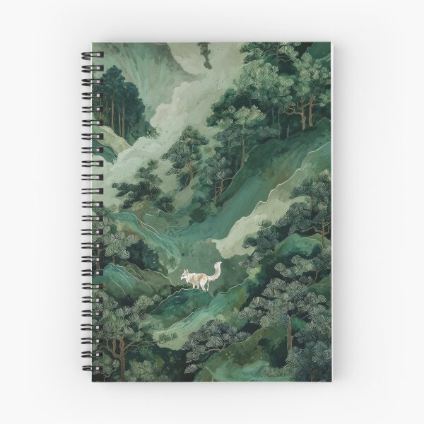 Item preview, Japanese Wall Art Maximalist Forest Fox Print Japandi Art Sage Green Wabi Sabi Painting botanical po designed and sold by regnumsaturni.