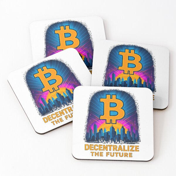 Item preview, Decentralize the Future – Radiant Bitcoin Skyline Design designed and sold by BitCrop.