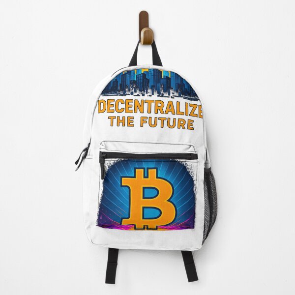 Item preview, Decentralize the Future – Radiant Bitcoin Skyline Design designed and sold by BitCrop.