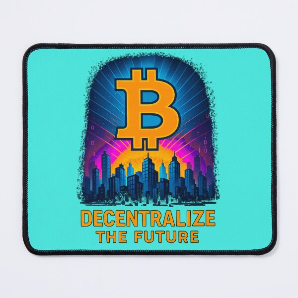 Item preview, Decentralize the Future – Radiant Bitcoin Skyline Design designed and sold by BitCrop.