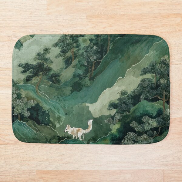 Item preview, Japanese Wall Art Maximalist Forest Fox Print Japandi Art Sage Green Wabi Sabi Painting botanical po designed and sold by regnumsaturni.