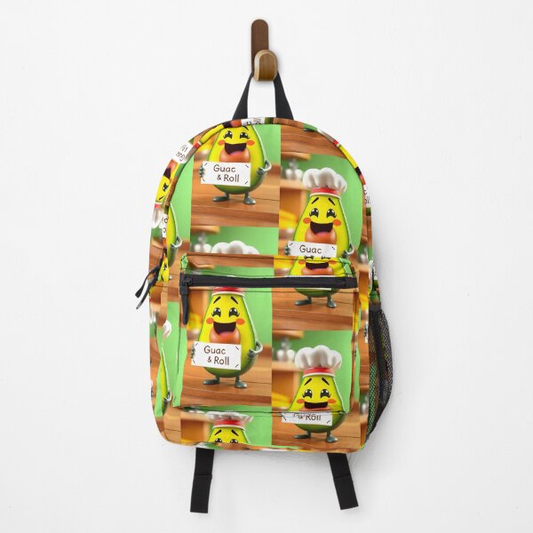 Item preview, Cute Cartoon Avocado Chef with "Guac & Roll" Sign designed and sold by Jayara [Born To Reign].