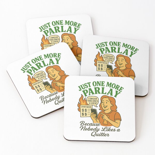 Item preview, Just One More Parlay – Funny Sports Gambling Vintage T-Shirt Design - Female Version designed and sold by The Expression Den.