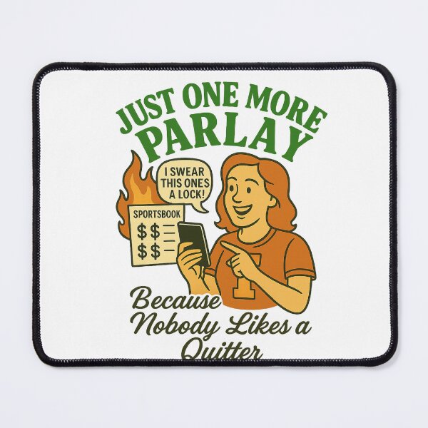Item preview, Just One More Parlay – Funny Sports Gambling Vintage T-Shirt Design - Female Version designed and sold by The Expression Den.