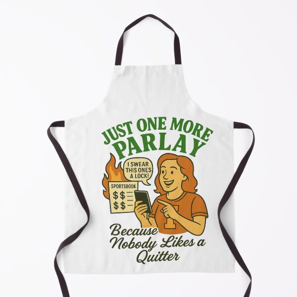 Item preview, Just One More Parlay – Funny Sports Gambling Vintage T-Shirt Design - Female Version designed and sold by The Expression Den.