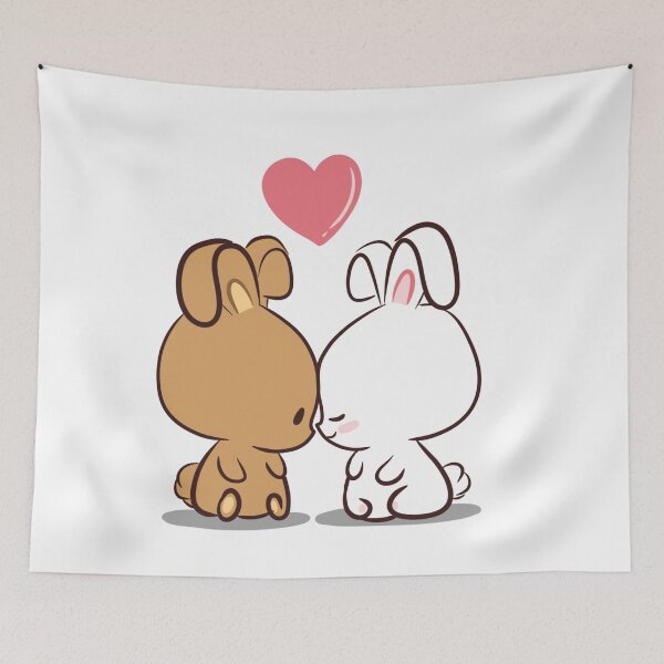 Item preview, Nua and Nia love bunnies cute love couples designed and sold by zand-n-zive.