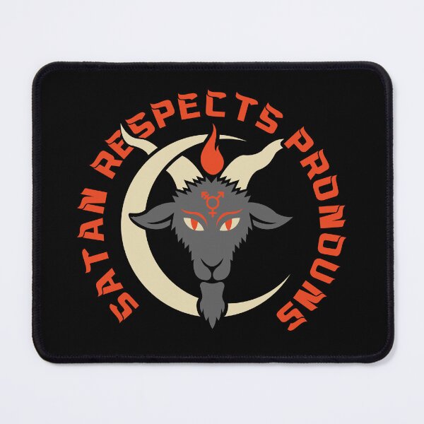 Item preview, Satan respects pronouns designed and sold by remerasnerdas.