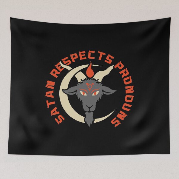 Item preview, Satan respects pronouns  designed and sold by remerasnerdas.