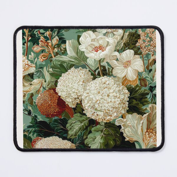 Item preview, Floral Hydrangea Print maximalist William Morris Print botanical sage green Art Nouveau Flower Print designed and sold by regnumsaturni.