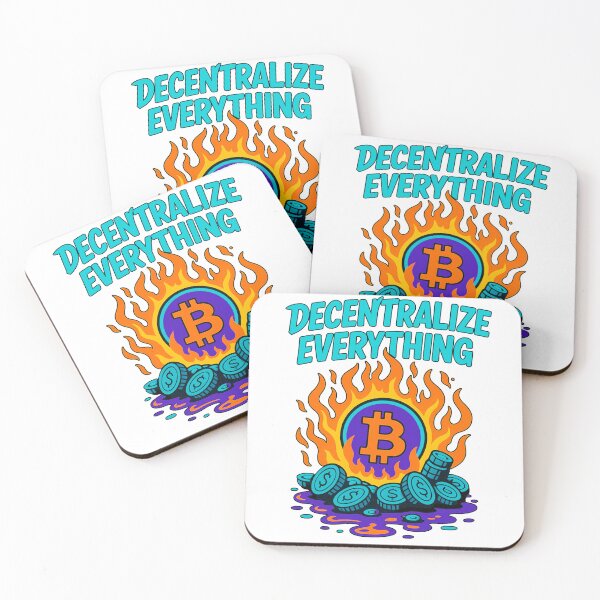 Item preview, Decentralize Everything – Fiery Bitcoin Revolution Design designed and sold by BitCrop.