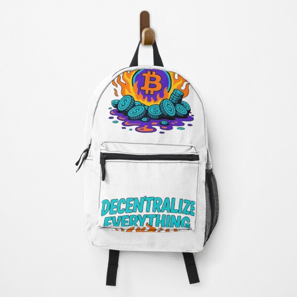 Item preview, Decentralize Everything – Fiery Bitcoin Revolution Design designed and sold by BitCrop.