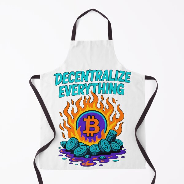 Item preview, Decentralize Everything – Fiery Bitcoin Revolution Design designed and sold by BitCrop.