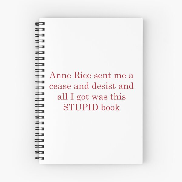 Item preview, Anne Rice sent me a cease and desist designed and sold by purifiedcoffee.