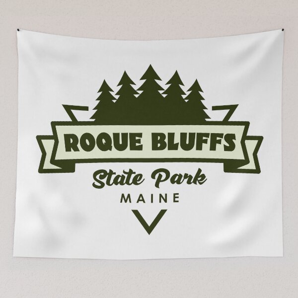 Item preview, Roque Bluffs State Park Maine Trees And Ribbon designed and sold by bivenart.