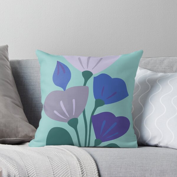 Artikelvorschau, Grußkarte mit blauen Blumen entworfen und verkauft von CreativeDecorCo.
