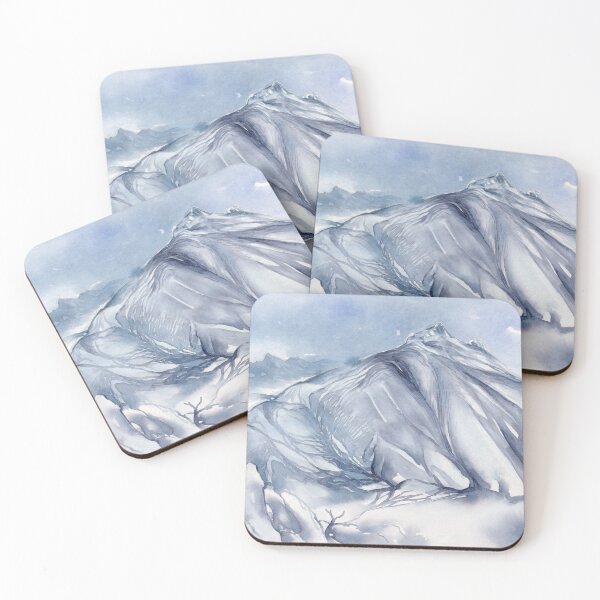 Item preview, Blue mountain landscape, Sierra de Bernia watercolor designed and sold by Adriana Mueller.