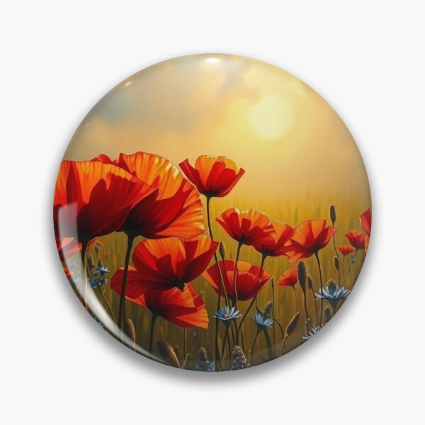 Item preview, Sunset Poppy Field - Red Poppies and Cornflowers designed and sold by SolaoLab.
