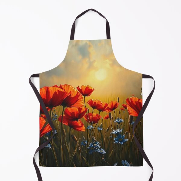 Item preview, Sunset Poppy Field - Red Poppies and Cornflowers designed and sold by SolaoLab.