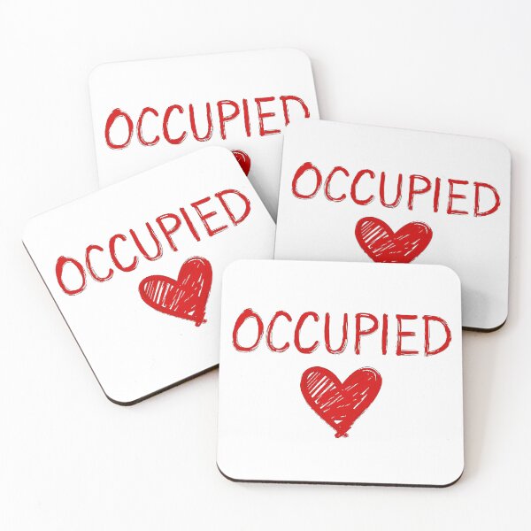 Item preview, Occupied Heart Funny Love Relationship Statement Valentine's Day designed and sold by Amanda's Factory.