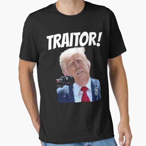 Vista previa del artículo con la obra «Traidor de Trump», diseñado y vendido por goodtogotees.