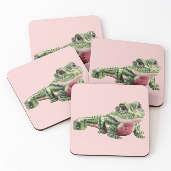 Item preview, Watermelon Crocodile – Funny Fruit Reptile Art Illustration designed and sold by Maryna_Reine.