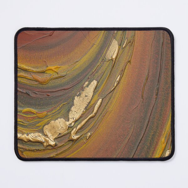 Item preview, Abstract Swirl Burnt Sienna And Gold designed and sold by SilentSpirits.