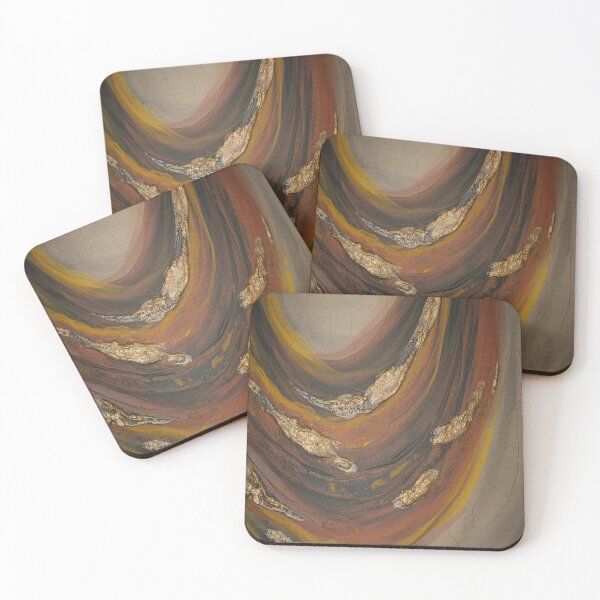 Item preview, Abstract Swirl Burnt Sienna And Gold Design designed and sold by SilentSpirits.