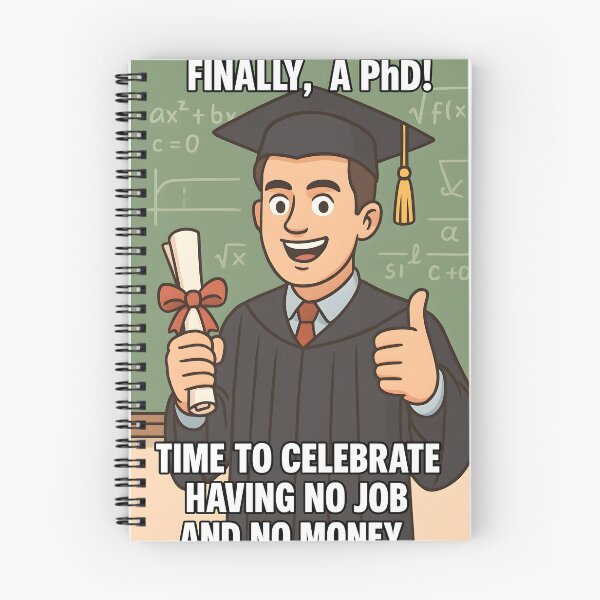 Item preview, Funny PhD Graduation Meme – No Job and No Money designed and sold by NCLaserDesigns.