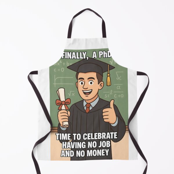 Item preview, Funny PhD Graduation Meme – No Job and No Money designed and sold by NCLaserDesigns.