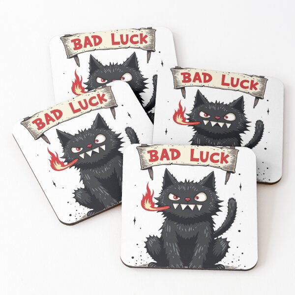 Item preview, Bad Luck – Angry Fire-Breathing Black Cat Cartoon designed and sold by Artitude Studio.
