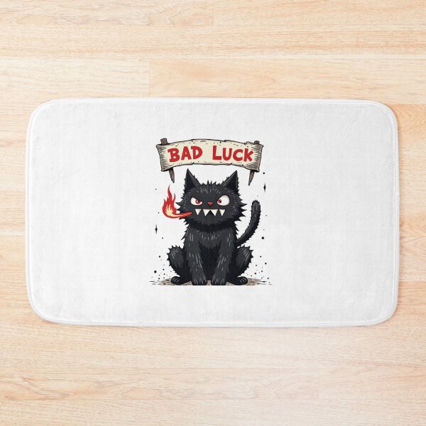 Item preview, Bad Luck – Angry Fire-Breathing Black Cat Cartoon designed and sold by Artitude Studio.
