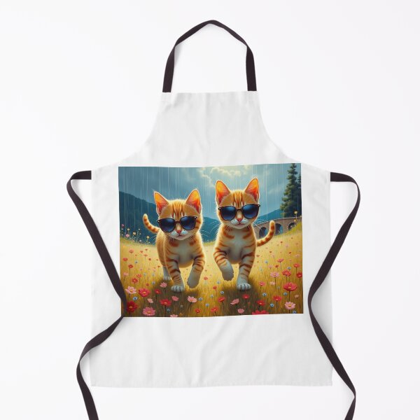 Item preview, Cool Cats on a Mission – Sunglass Kittens in a Flower Field designed and sold by Artitude Studio.