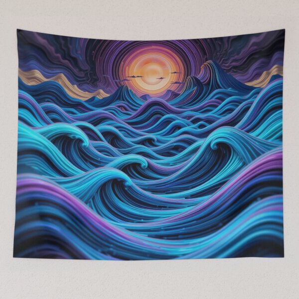 Item preview, Crazy Waves on the Mountain designed and sold by 0penvimark.