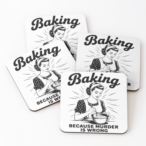Item preview, Baking Because Murder Is Wrong designed and sold by FloraliteCo.