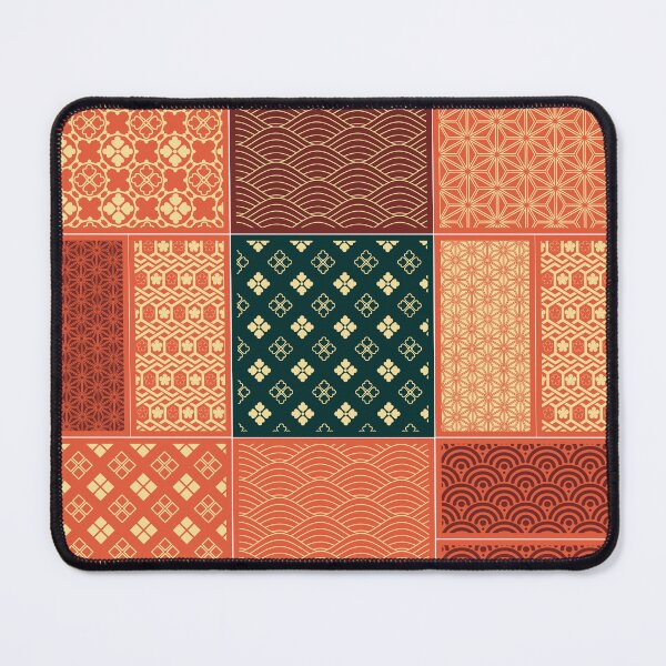 Item preview, Kimono Mix Pattern Patchwork Red designed and sold by urrin DESIGN.