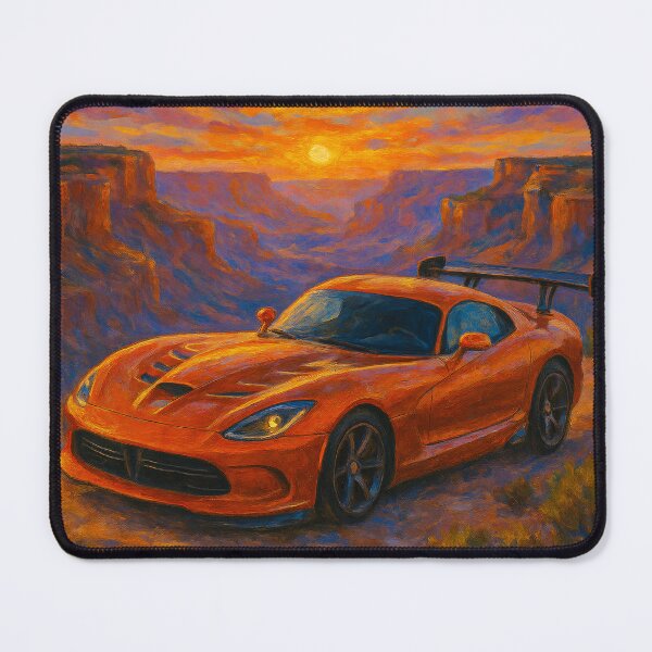 Item preview, Sports Car Framed By Fiery Desert Sky Colors designed and sold by RevUpDesign.