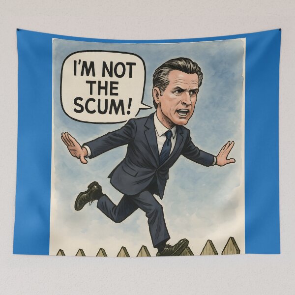 Item preview, Political Cartoon – “I’m Not the Scum!” on the Fence designed and sold by NCLaserDesigns.