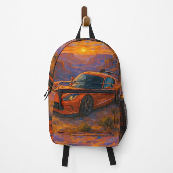 Item preview, Sports Car Framed By Fiery Desert Sky Colors designed and sold by RevUpDesign.