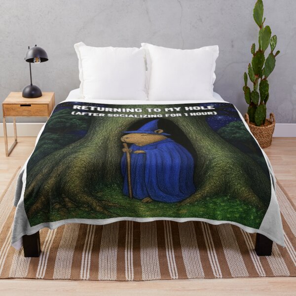 Item preview, Capybara – “Returning to My Hole (After Socializing for 1 Hour)” designed and sold by Capybarastore_77.
