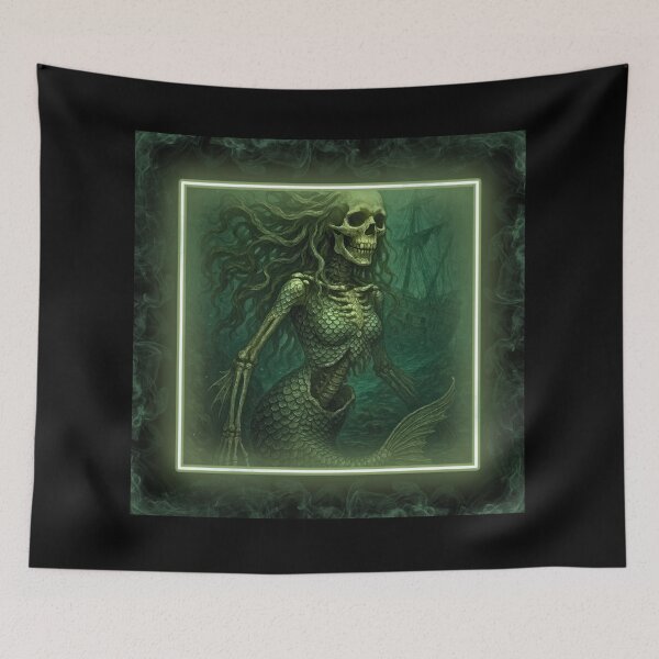 Item preview, Cursed Mermaid Skull designed and sold by II IRONSKULLS II.
