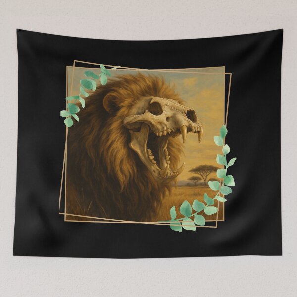 Item preview, Roaring Lion Skull designed and sold by II IRONSKULLS II.