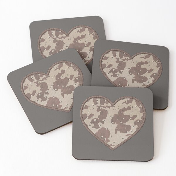 Item preview, Desert Camo One Heart – Camouflage Patch Love Design designed and sold by Spaabus.