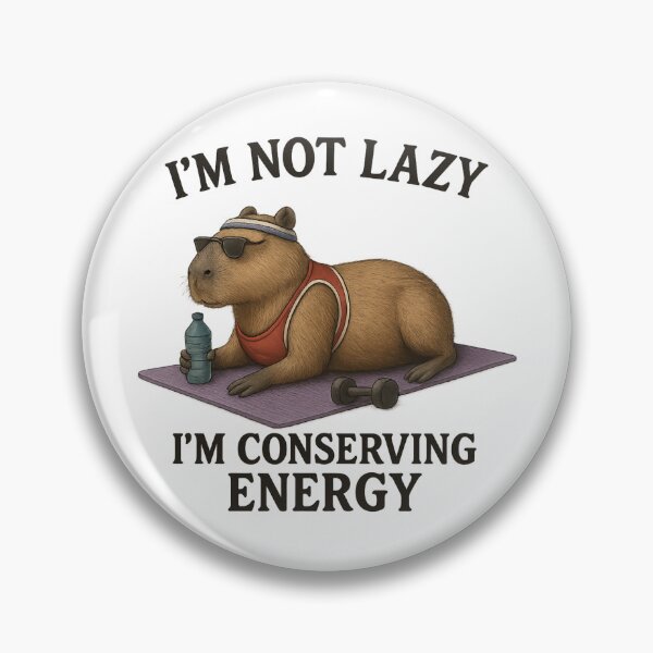Item preview, Lazy Capybara – Mentally Strong, Physically Resting designed and sold by Capybarastore_77.