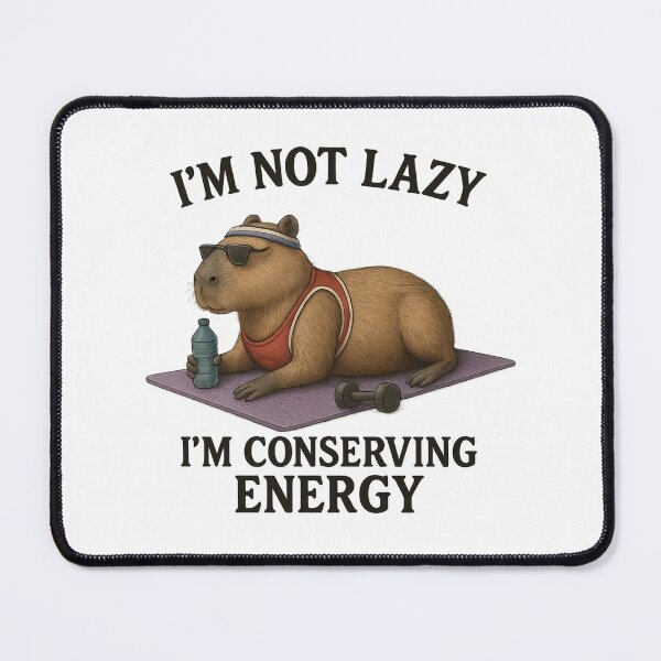 Item preview, Lazy Capybara – Mentally Strong, Physically Resting designed and sold by Capybarastore_77.