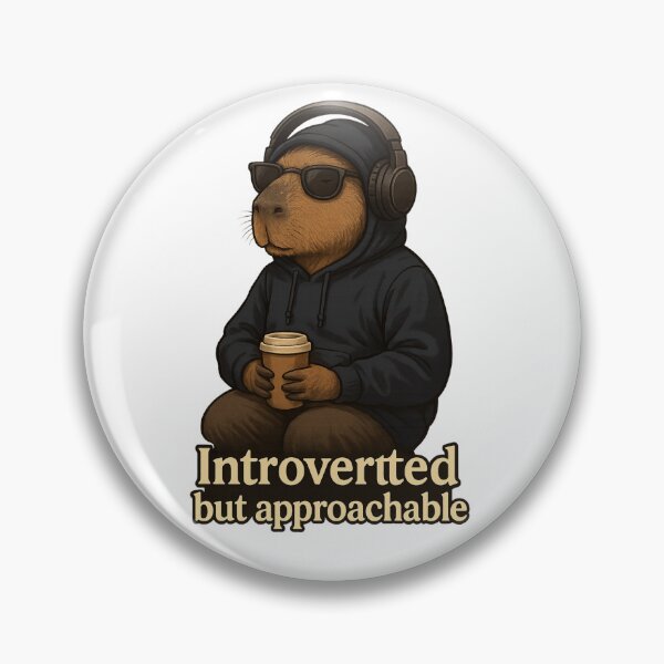 Item preview, Capybara – “Introverted but approachable” designed and sold by Capybarastore_77.
