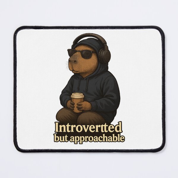 Item preview, Capybara – “Introverted but approachable” designed and sold by Capybarastore_77.